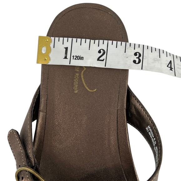 Kim Rogers Morissa Thong Sandals Metallic Bronze Size 6M - Picture 15 of 15